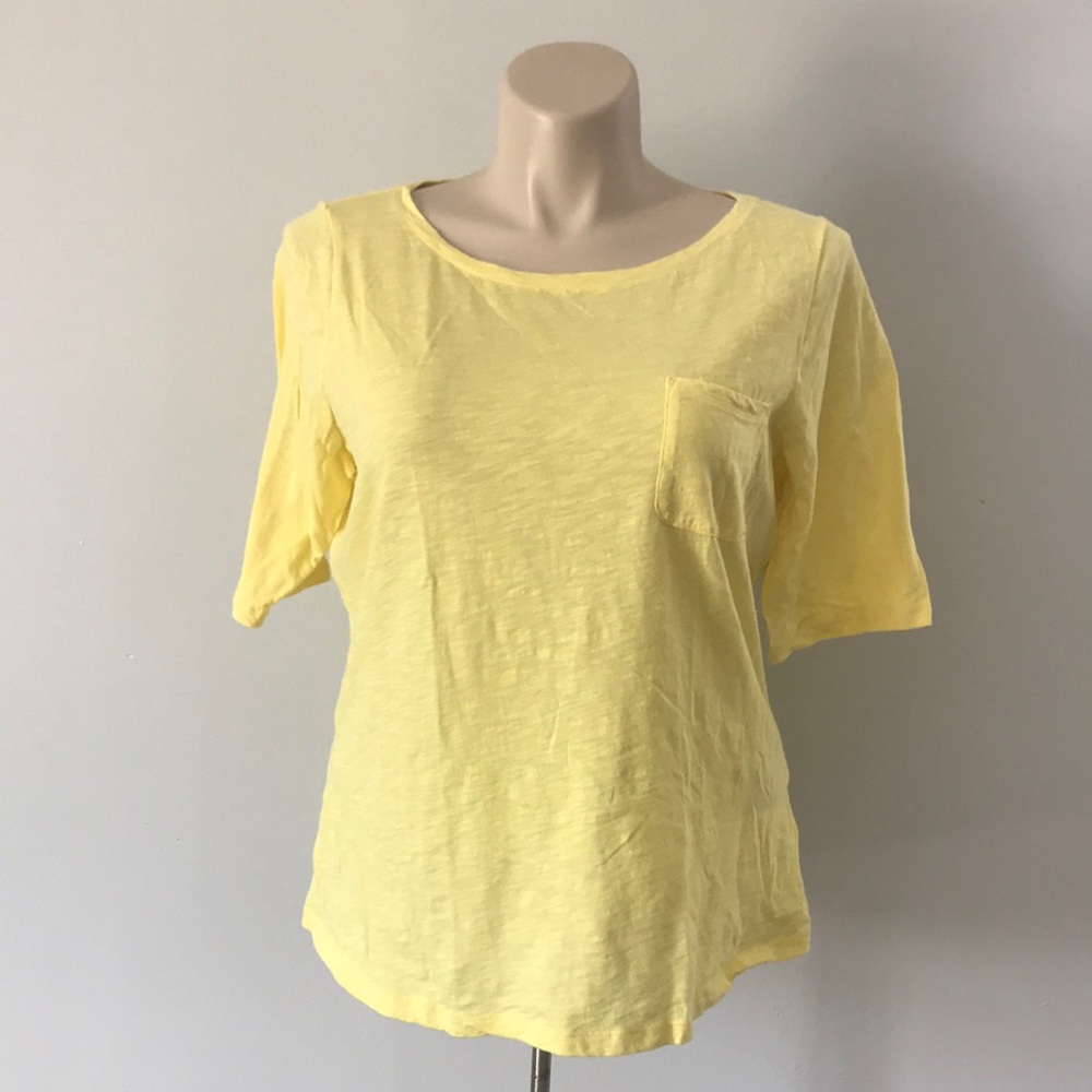 Boden Yellow Tee Shirt w/Pocket Sz 18